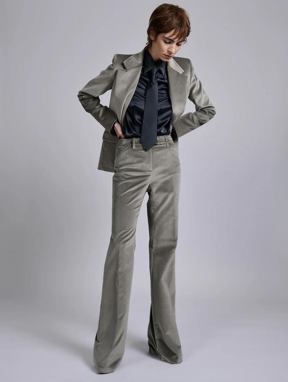 Pantalon velours gris