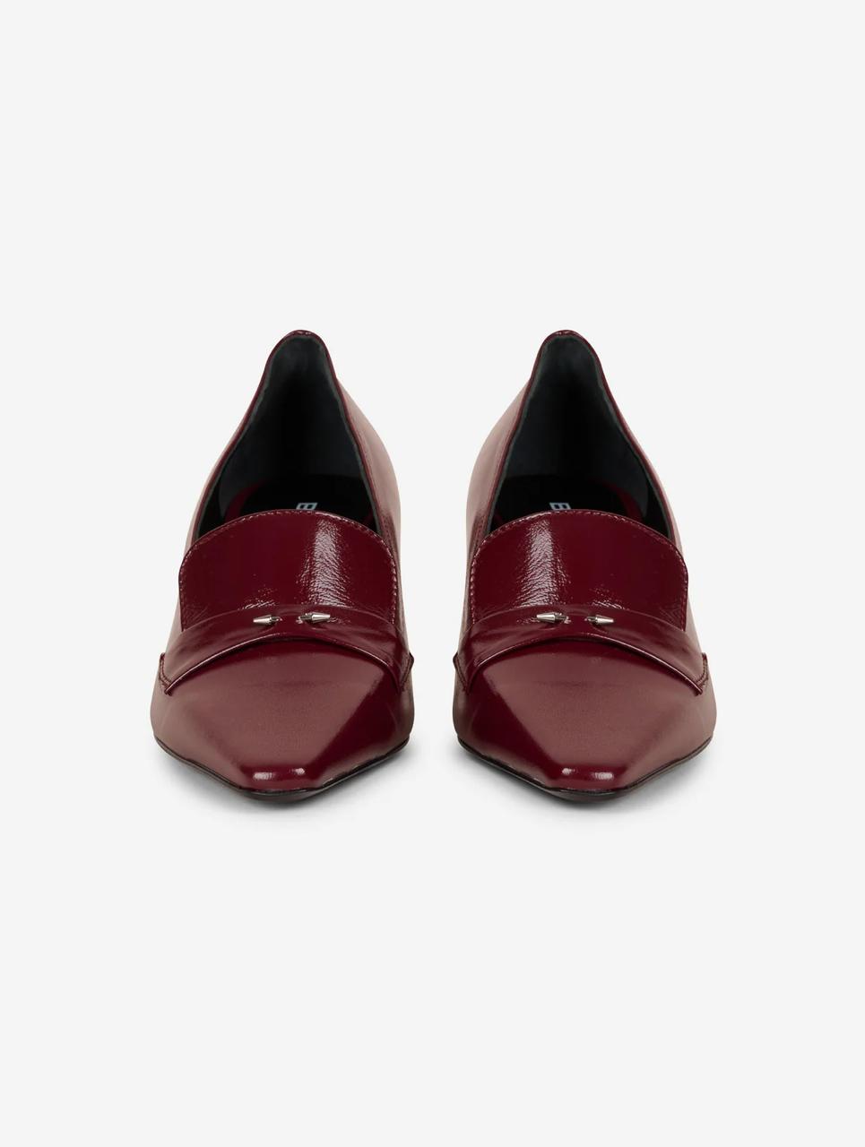 Mocassin en cuir bordeaux