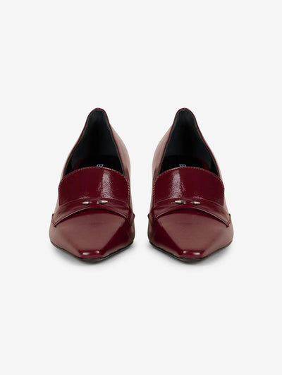 Mocassin en cuir bordeaux