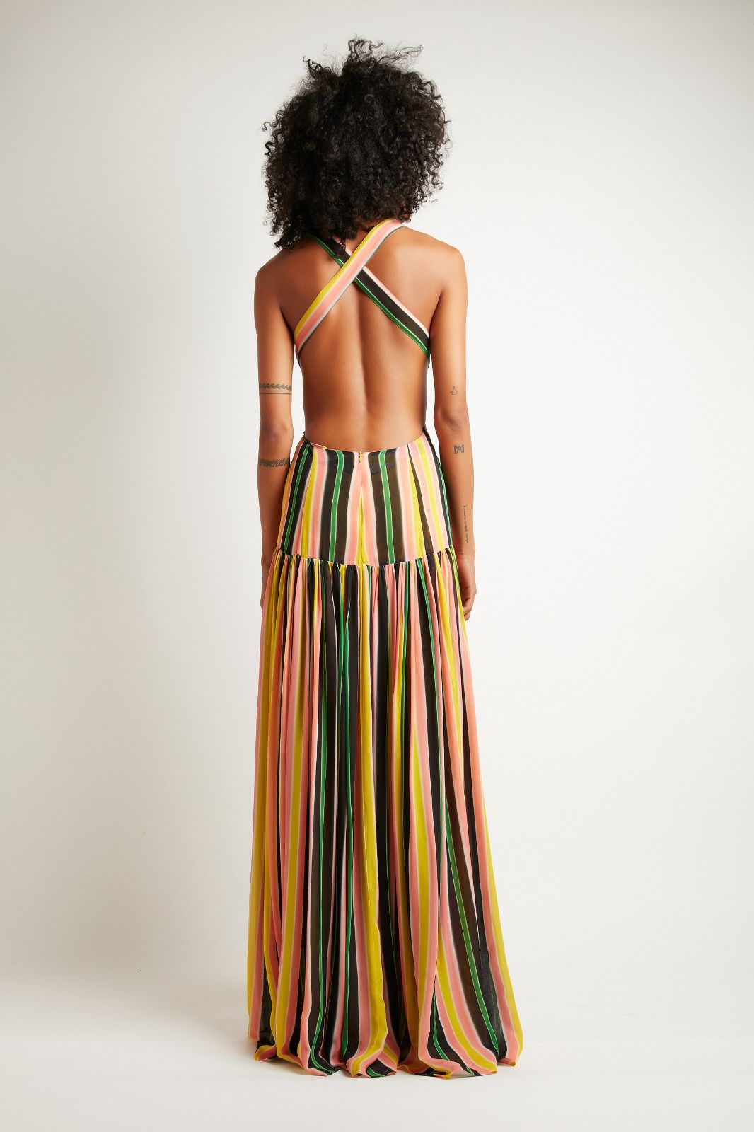 Robe dos nu en viscose