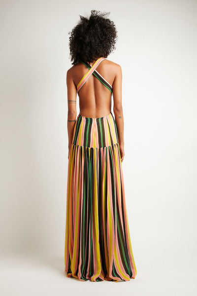 Robe dos nu en viscose