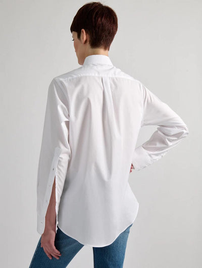 Chemise en popeline blanche