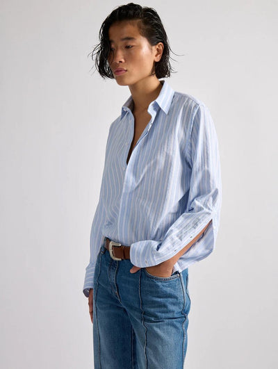 Chemise à rayures oxford façonnée