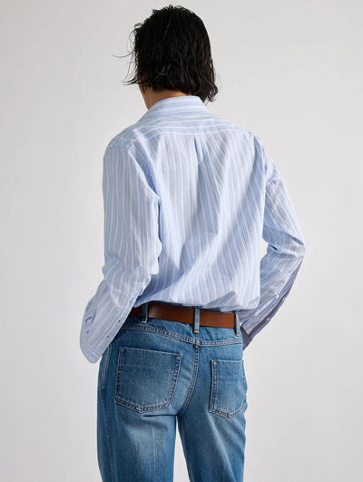 Chemise à rayures oxford façonnée