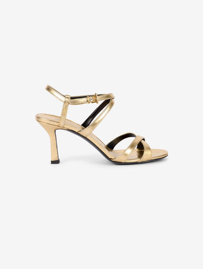 Sandale en cuir or. Pointures