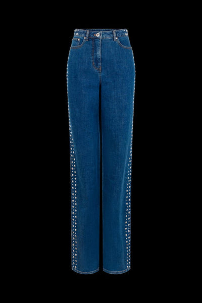 Jeans with side studs