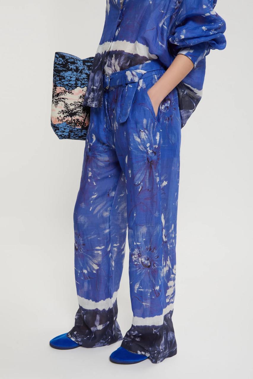 Printed pants in viscose