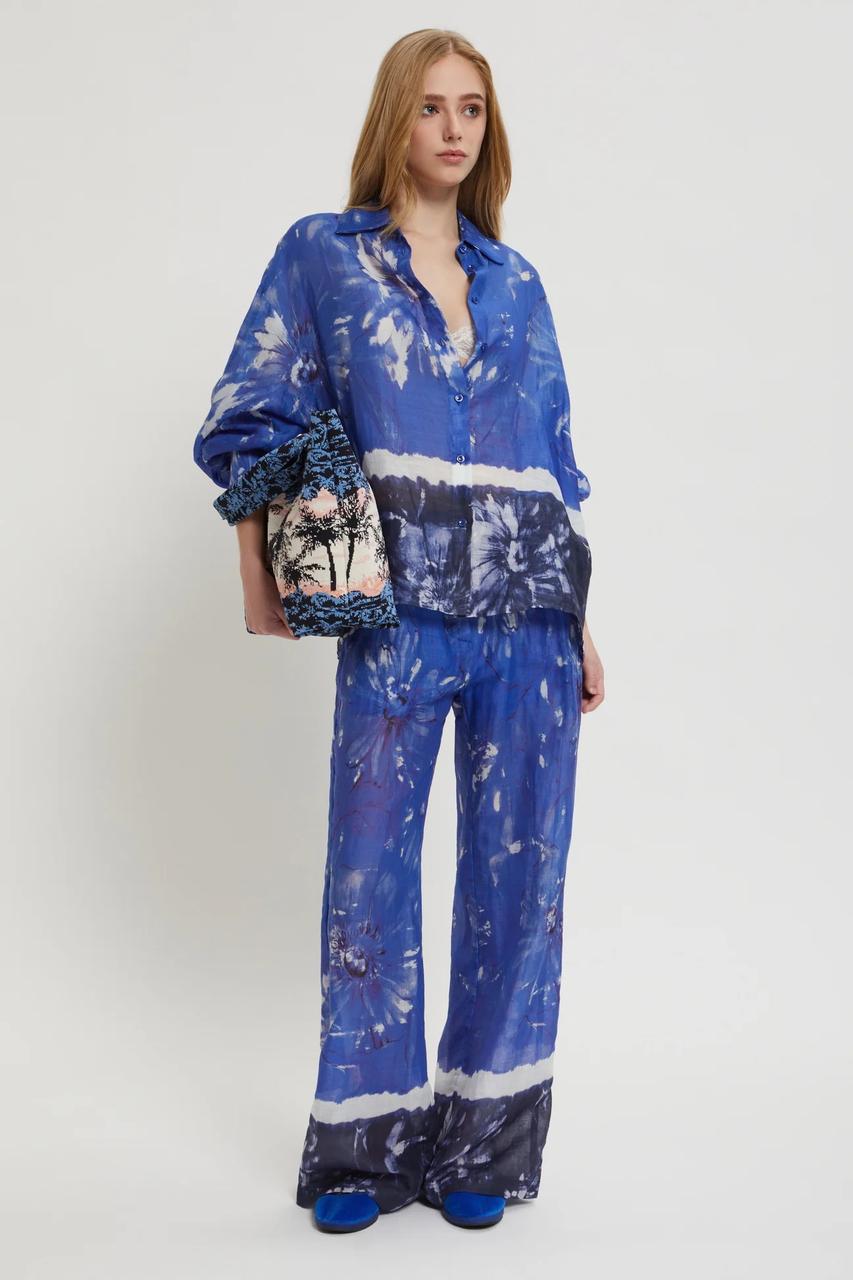 Printed pants in viscose