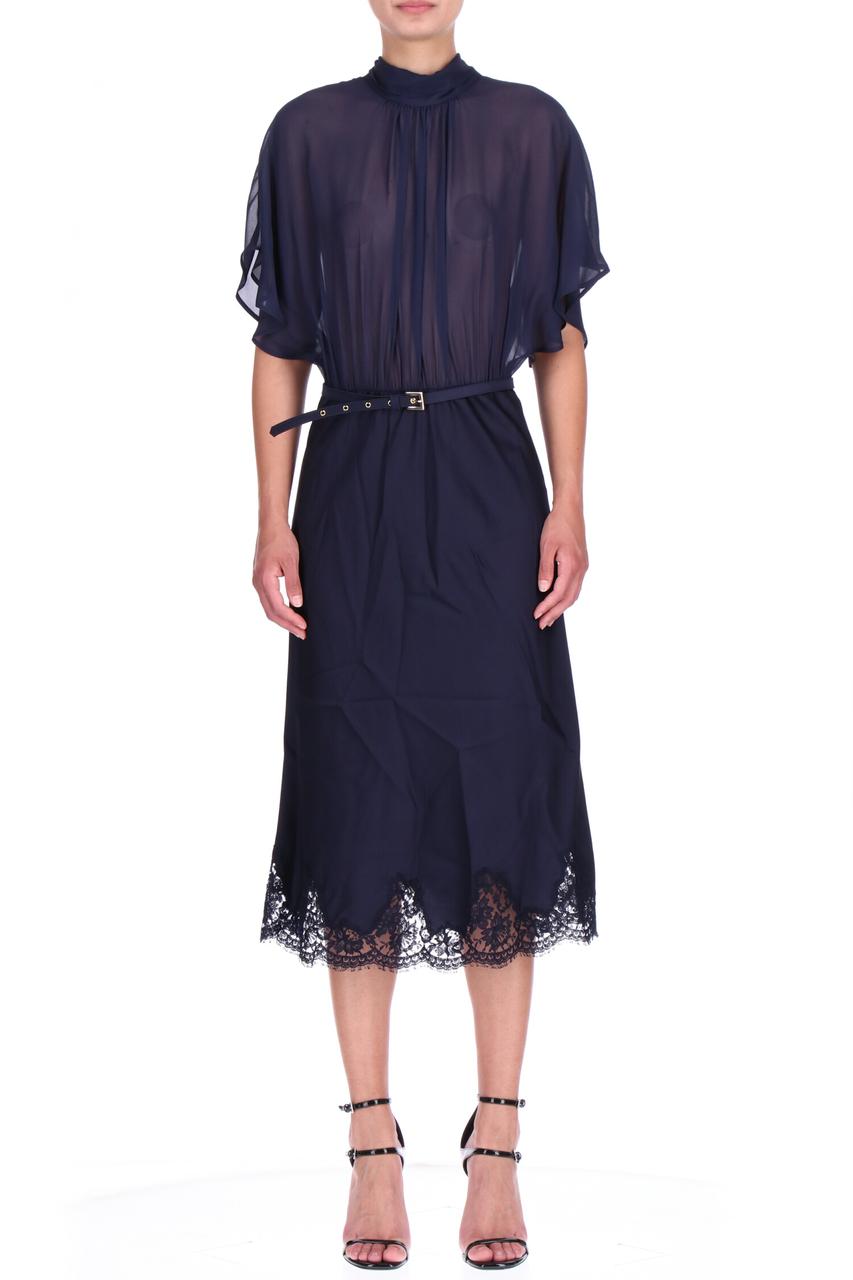 Black evening dress with lace