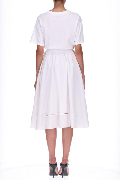 White t-shirt dress in cotton