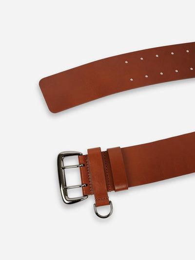 Ceinture en cuir cognac